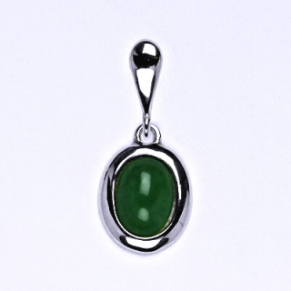 Stříbrný přívěsek,přírodní kámen avanturin 8 x 6 mm, P 1355 (1475)