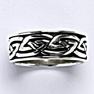 Stříbrný prsten s patinou, prsten ze stříbra,váha 7,83 g