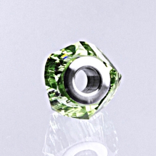 Korálek Swarovski Peridot , chirurgická ocel, šperky, AKCE