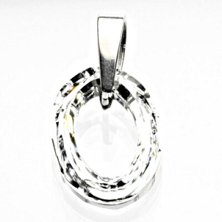 Stříbrný přívěšek se Swarovski krystalem silver shade