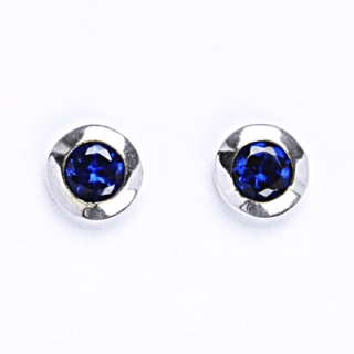 Stříbrné náušnice na šroubek se spinelem NŠ 1046 Spinel
