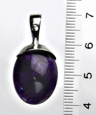 Stříbrný přívěsek, přírodní ametyst, přívěsek s ametystem, 5,24 g