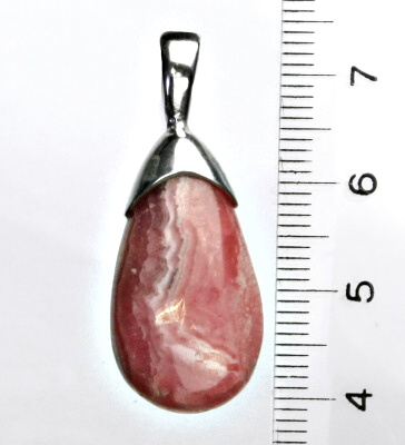 Stříbrný přívěsek,přírodní rhodochrozit, přívěsek s rhodochrozitem, 5,37 g