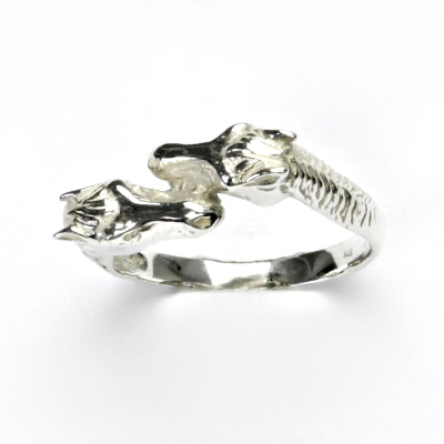 Stříbrný prsten, koně, prstýnek ze stříbra s motivem koně, T 69