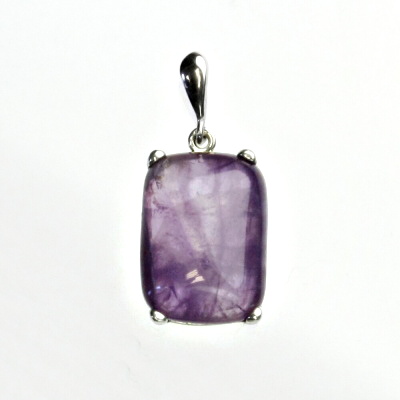 Stříbrný přívěsek s přírodním ametystem, přírodní ametyst, 3,77 g