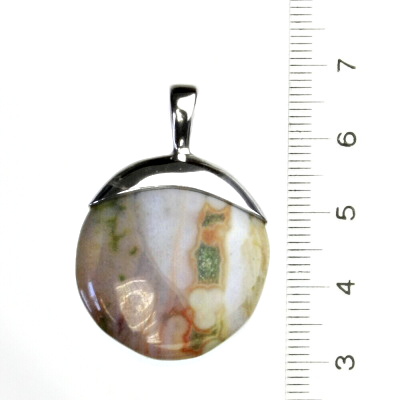 Stříbrný přívěsek s přírodním jaspisem, přírodní jaspis, 10,40 g