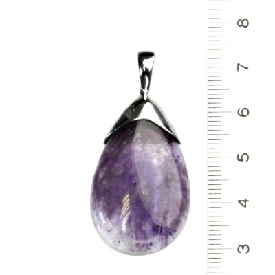 Stříbrný přívěsek, přírodní ametyst, přívěsek s ametystem, 10,19 g