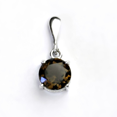 Stříbrný přívěsek, přírodní záhněda, přívěšek ze stříbra, P 1357