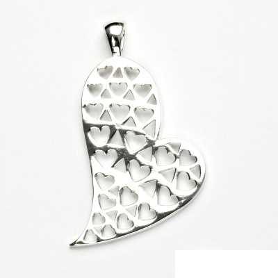 Stříbrný přívěsek, srdce, stříbro, přívěšek ze stříbra, srdíčko, 7,50 g