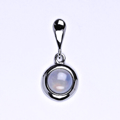 Přívěsek ze stříbra s přírodním kamenem chalcedon 6 mm, P 1471 