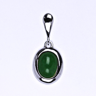 Stříbrný přívěsek,přírodní kámen avanturin 8 x 6 mm, P 1355 (1475)