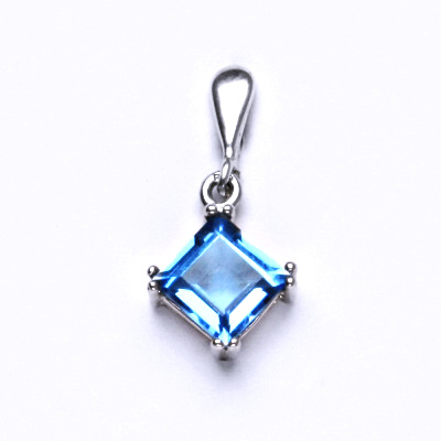 Stříbrný přívěsek, přírodní topaz swiss, přívěšek ze stříbra, P 1258/22