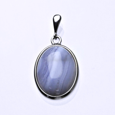 Stříbrný přívěsek, přírodní chalcedon, přívěšek s chalcedonem P 1493