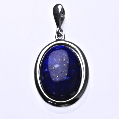 Stříbrný přívěsek, přírodní lapis lazuli, lazurit,přívěšek s lapisem lazuli, P 1492B