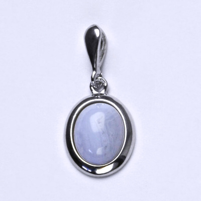 Stříbrný přívěsek, přírodní chalcedon, přívěsek ze stříbra P 1453 