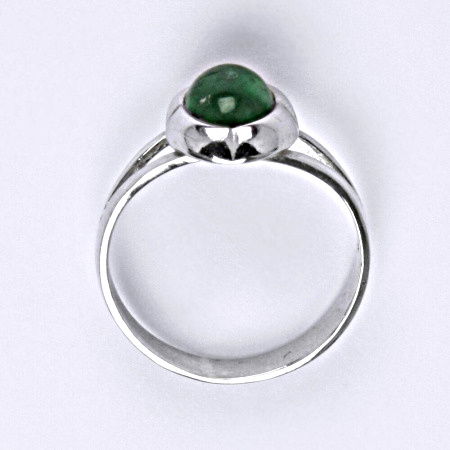 Stříbrný prsten, přírodní smaragd T 1374 poslední kusy