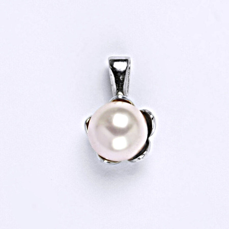 Přívěšek Swarovski perly rosaline 8 mm, stříbrný šperk P 1351
