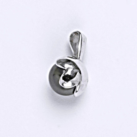 Přívěšek Swarovski perly crystal dark 8 mm, stříbrný šperk P 1351
