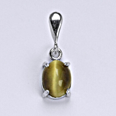Stříbrný přívěšek s přírodním kamenem tygří oko 9x7 mm,P 1244