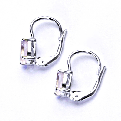 Stříbrné náušnice, přírodní růženín , náušnice ze stříbra, NK 1246 