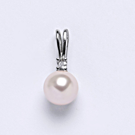 Stříbrný přívěšek Swarovski perla rosaline 8 mm P 1207A