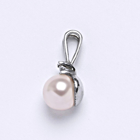 Stříbrný přívěšek Swarovski perla rosaline 8 mm P 1207A
