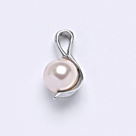 Stříbrný přívěšek Swarovski perla rosaline P 1215 8 mm