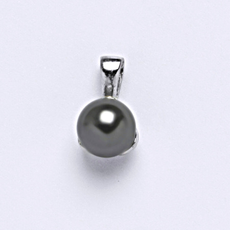 Přívěšek stříbrný. šperk. Swarovski perla dark gray P 1352
