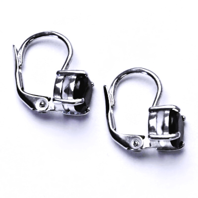 Stříbrné náušnice,přírodní černý spinel (pleonast), náušnice ze stříbra, NK 1250 