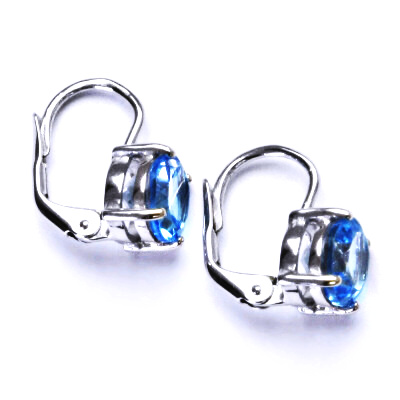 Stříbrné náušnice, přírodní topaz swiss, náušnice ze stříbra, NK 1357 