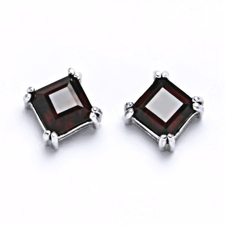 Náušnice stříbrné, přírodní granát, náušnice ze stříbra, NŠ 1258
