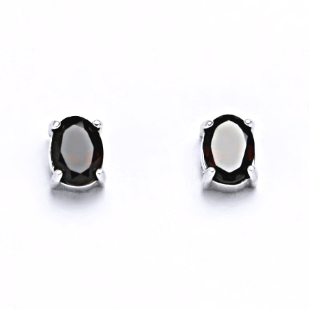 Náušnice stříbrné, přírodním granát, náušnice ze stříbra, NŠ 1246