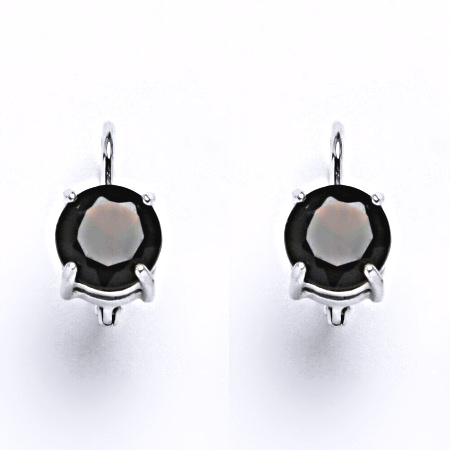 Stířbrné náušnice, přírodní granát náušnice ze stříbra, NK 1252