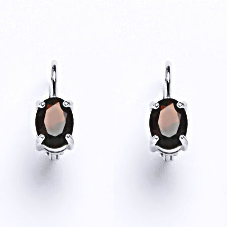 Stříbrné náušnice, přírodní granát, náušnice ze stříbra, NK 1246