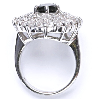 Stříbrný prsten, přírodní granát, šperky s granáty, 11,13 g, vel. 56
