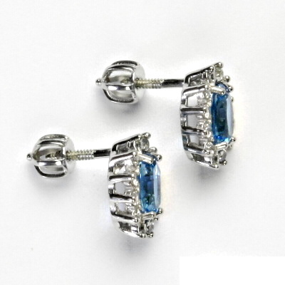 Stříbrné náušnice Kate, přírodní topaz swiss a čiré zirkony, stříbro, NŠ 1480 