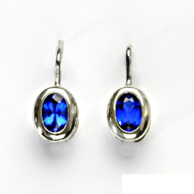 Stříbrné náušnice, zirkon spinel, náušnice se zirkony, NK 1053