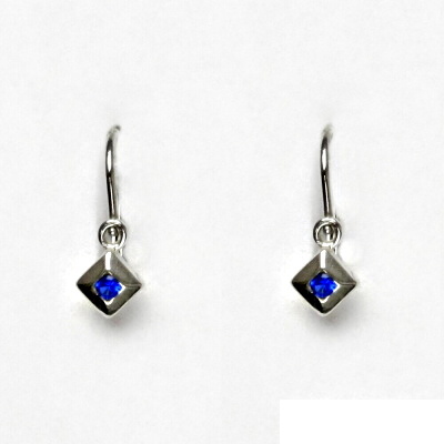 Stříbrné dětské náušnice, zirkon spinel, náušnice ze stříbra, VE 39