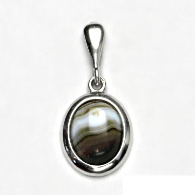 Stříbrný přívěsek, přírodní onyx, přívěšek ze stříbra, P 1453 