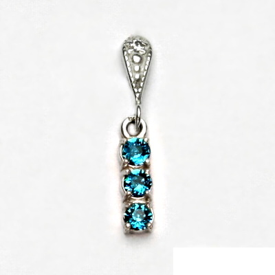 Stříbrný přívěsek, Swarovski krystaly blue,přívěšek ze stříbra, P 1323/14 