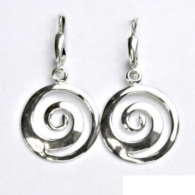 Stříbrné náušnice, spirála, náušnice ze stříbra, NK 20/1253