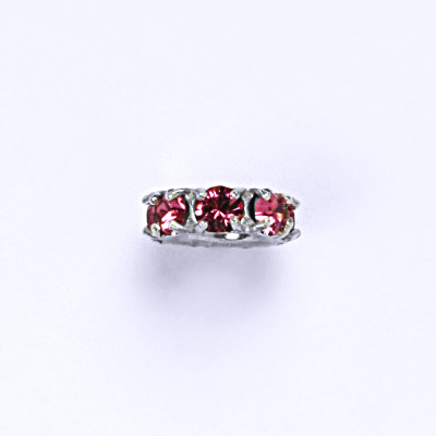 Stříbrný korálek se Swarovski light rose krystalem P 1371