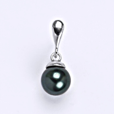 Stříbrný přívěšek se Swarovski perlou tahitian-look 8 mm, P 1397/22