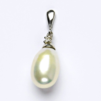 Stříbrný přívěšek s přírodní perlou, přívěsek ze stříbra, bílá přírodní perla P 1482/22 