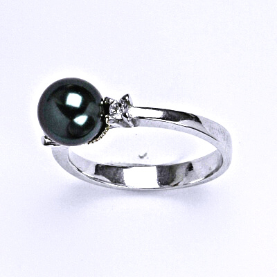 Stříbrný prsten, Swarovski tahitian-look perla 8 mm, T 1207