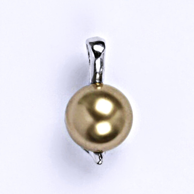 Přívěšek stříbrný šperk, Swarovski perla bronze, 10mm, P 1215