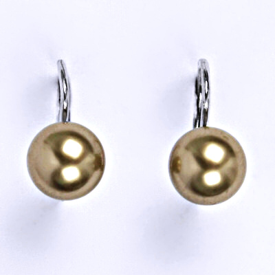 Stříbrné náušnice se Swarovski perlou bronze 8 mm, NK 1183