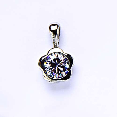 Stříbrný přívěšek, zirkon lavender, šperky se zirkony, přívěsek ze stříbra, P 1271 