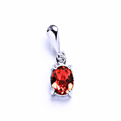 Stříbrný přívěšek,šperky, Swarovski krystal(paparadga 8x6mm)P 1245/22 