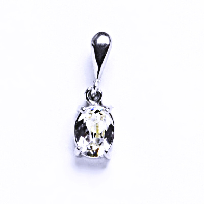 Stříbrný přívěšek,šperky, Swarovski krystal(čirý 8x6mm)P 1245/22 